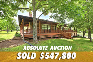 ABSOLUTE AUCTION • BEAUTIFUL LOG CABIN ON 5 ACRES • OUTBUILDING • TRACTOR • CHICKENS • LIVE ON-SITE THURSDAY, JUNE 15TH @ 11:00AM
