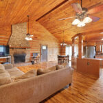 Open floor plan for kitchen dining room and living room absolute auction by NashvilleAuctions at 140 Captain Bell Lane, Gallatin, TN 37066