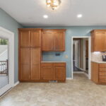 kitchen with view of the back deck