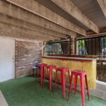 Covered tiki bar for entertaining