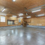 Detached three car garage with lots of space