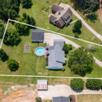Side view of house with pool