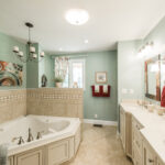 Master bath with jack and jill sinks