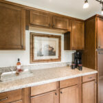 Coffee bar for entertaining at lakefront property
