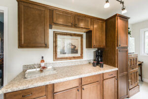 Coffee bar for entertaining at lakefront property